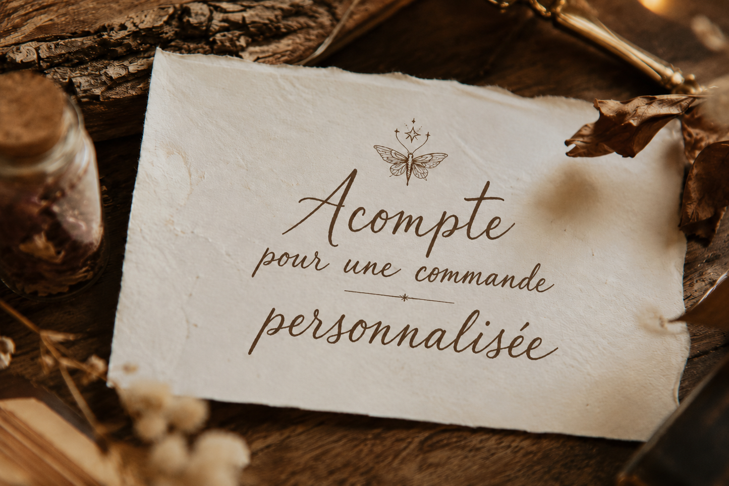 Acompte commande personnalisée