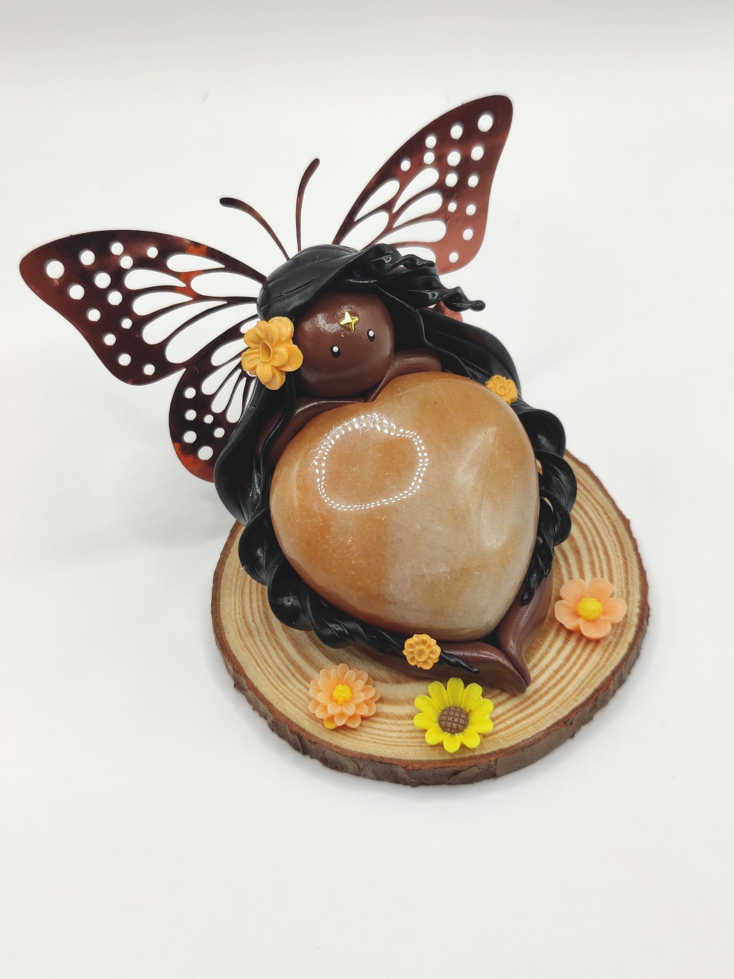 Fée des fleurs - Aventurine orange