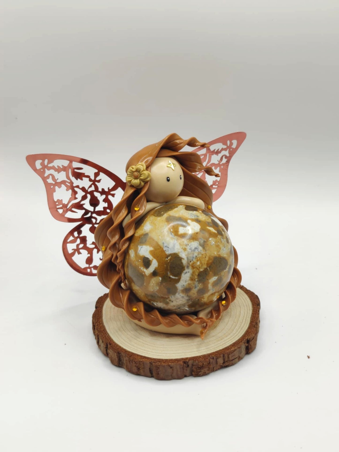 Fée de protection - Sphère de jaspe Léopard