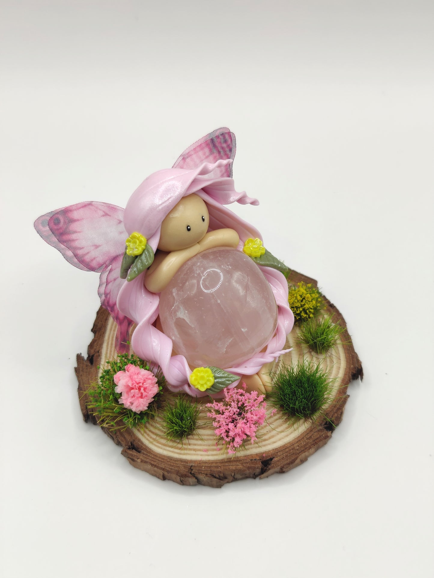 Fée des fleurs - Quartz rose