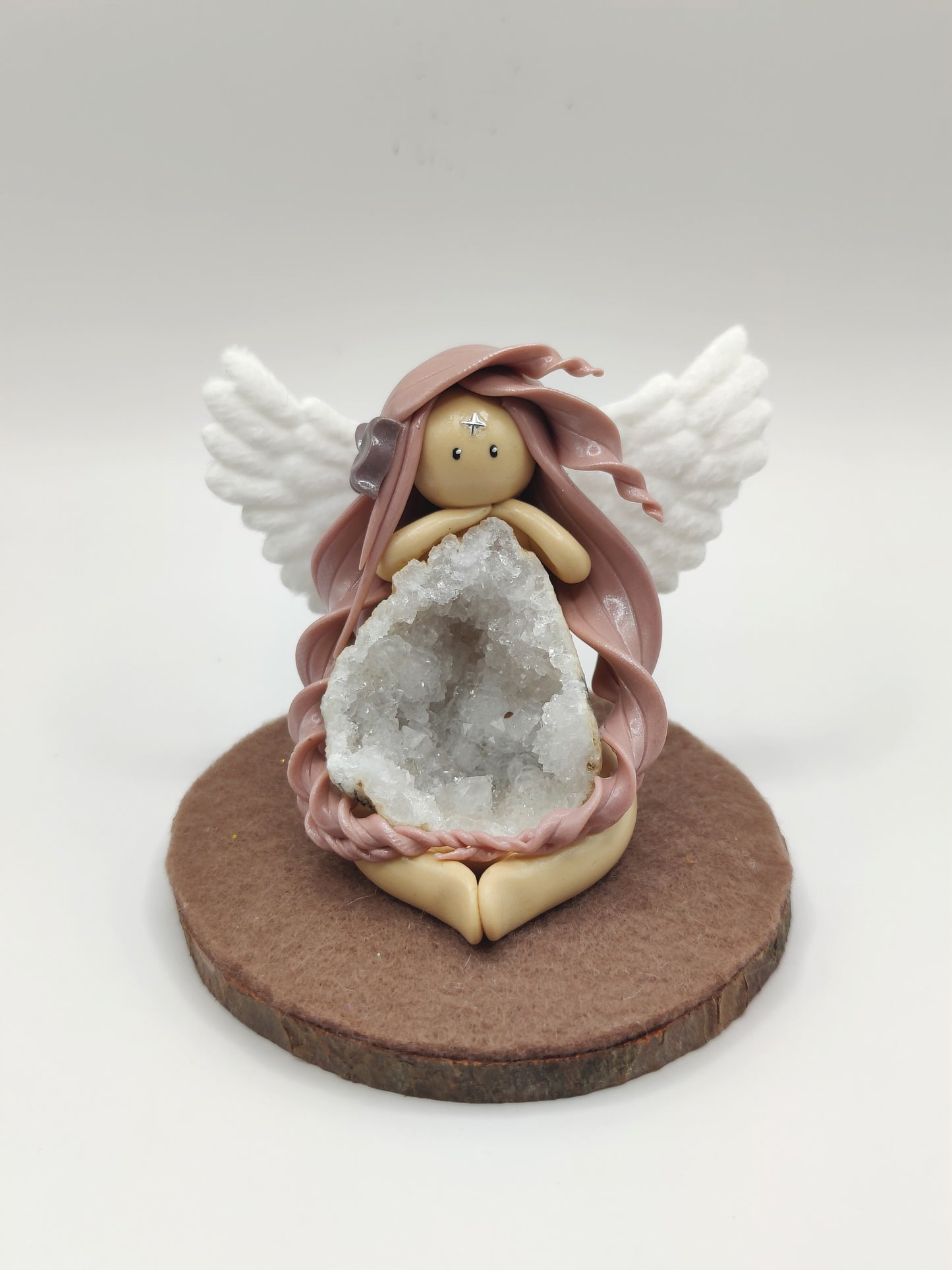 Ange de pureté - Géode de cristal de roche