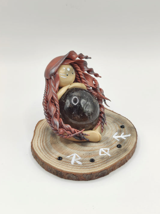 Guerrière viking - Cristal de roche fumé