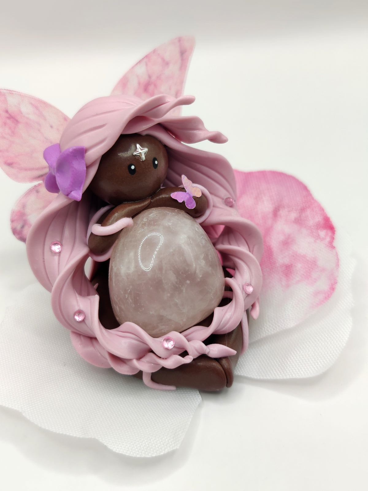 Fée des fleurs - Quartz rose