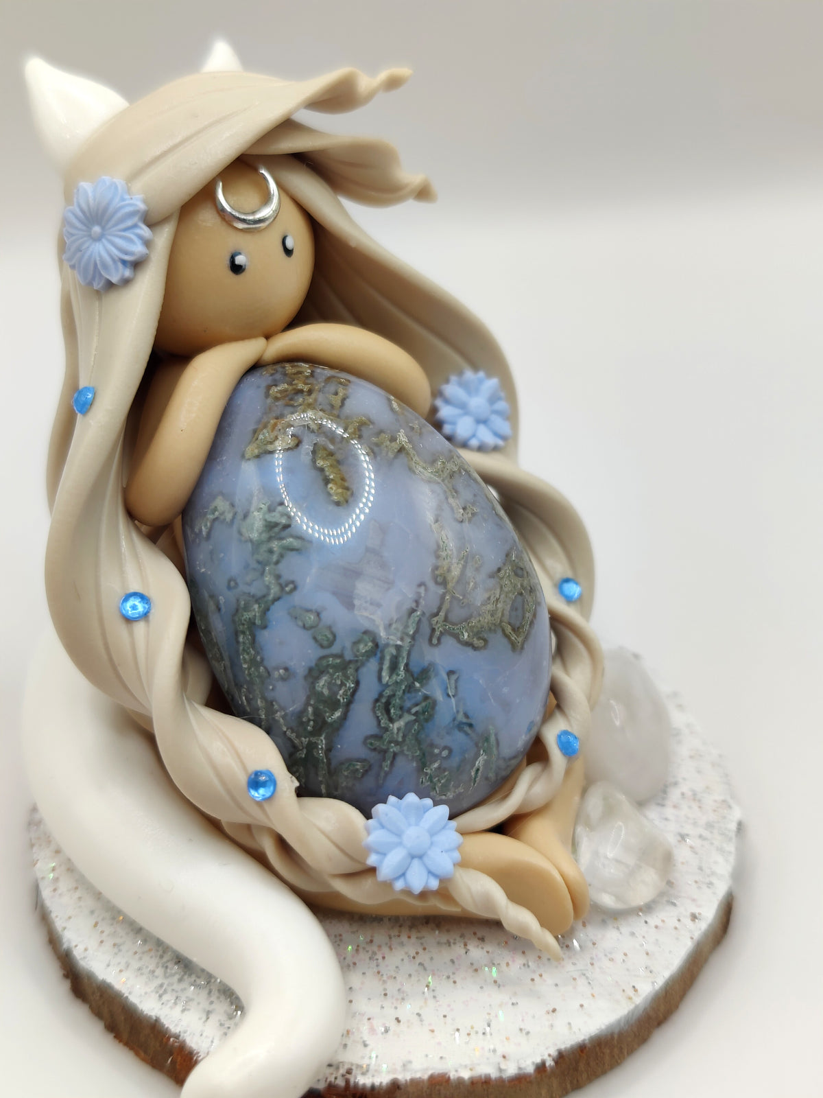 Renarde polaire - Agate mousse
