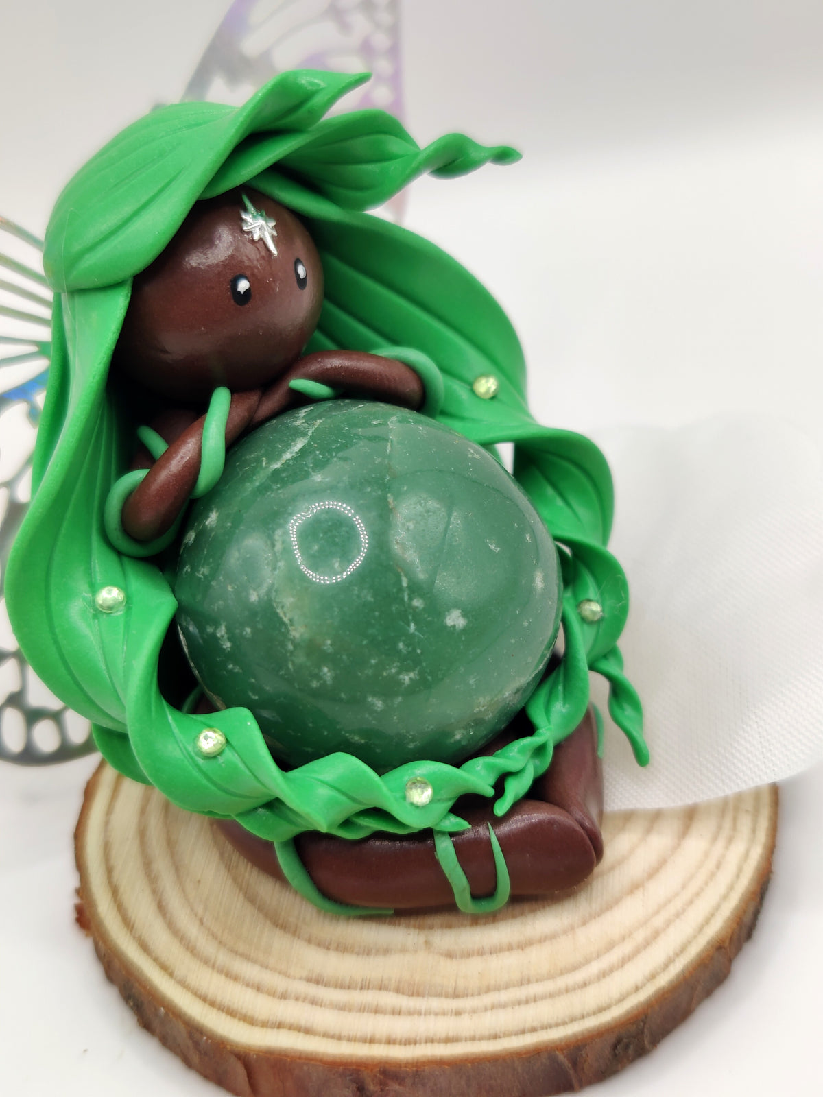 Fée papillon - Aventurine verte