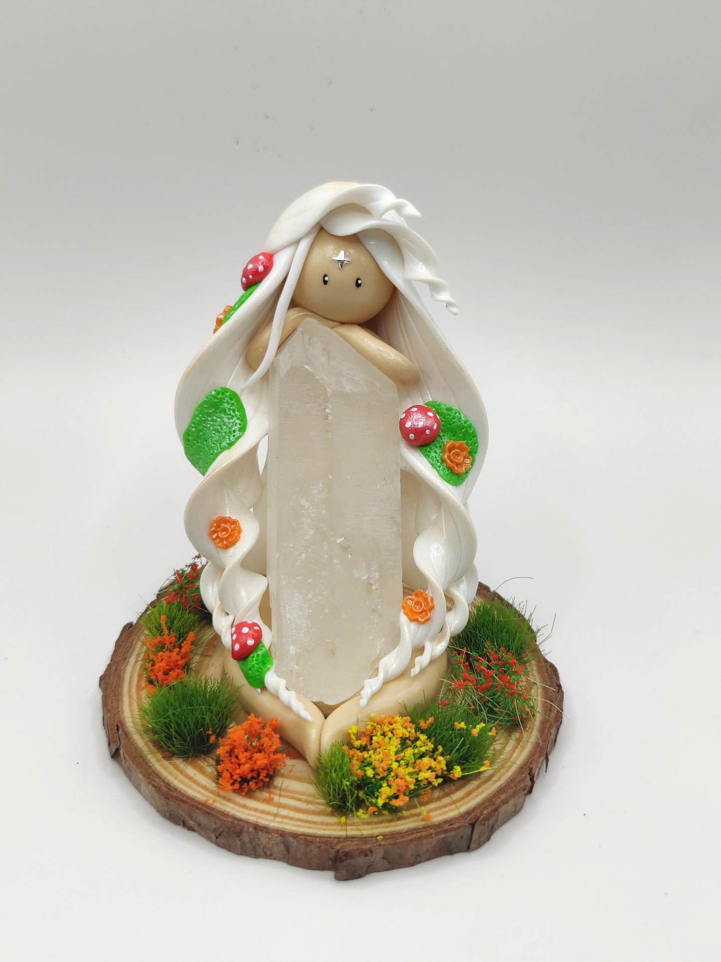 Nymphe des forêts - Pointe de cristal de roche