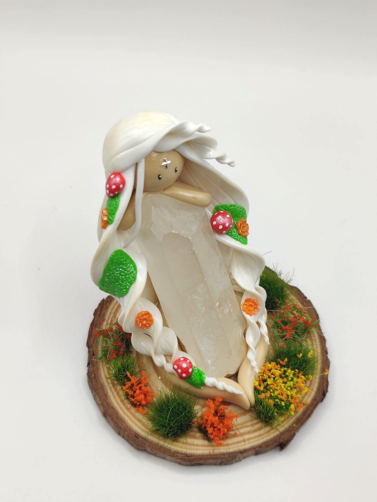 Nymphe des forêts - Pointe de cristal de roche