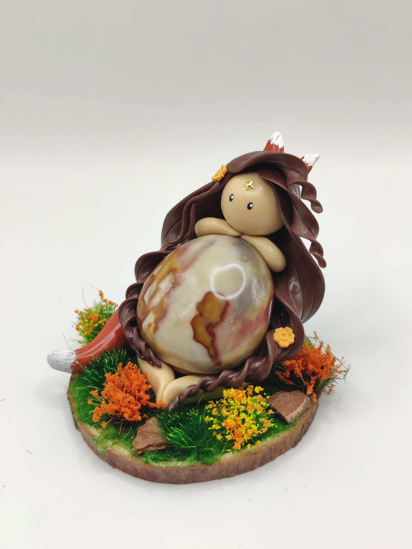 Renarde des fleurs - Jaspe polychrome