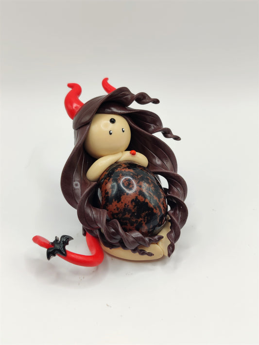 Diablesse de protection - Obsidienne acajou