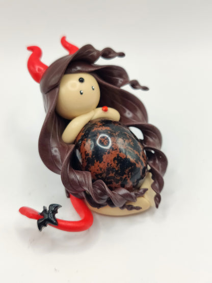 Diablesse de protection - Obsidienne acajou