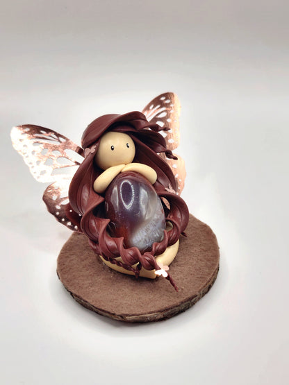 Fée papillon - Agate du Botswana