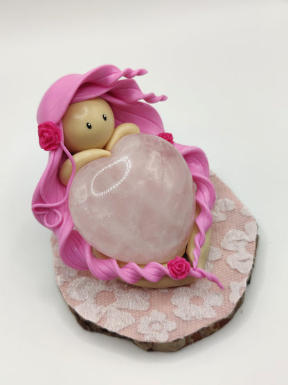 Nymphe de l'amour - Quartz rose