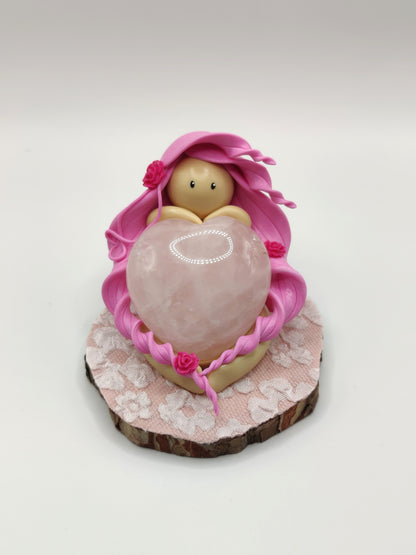 Nymphe de l'amour - Quartz rose