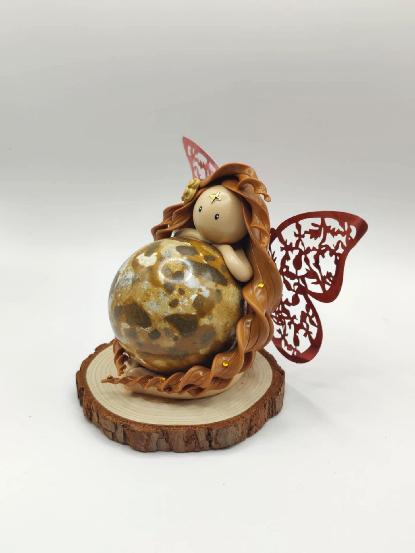 Fée de protection - Sphère de jaspe Léopard