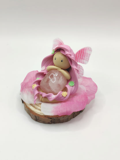 Fée des fleurs - Quartz rose