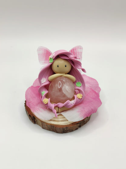 Fée des fleurs - Quartz rose
