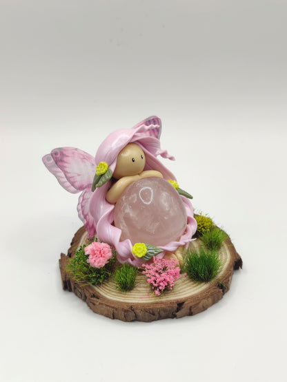 Fée des fleurs - Quartz rose