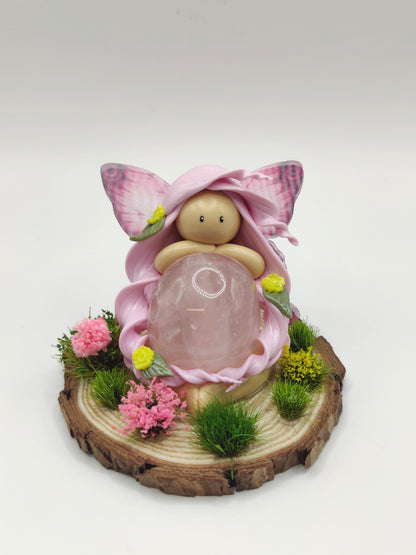 Fée des fleurs - Quartz rose