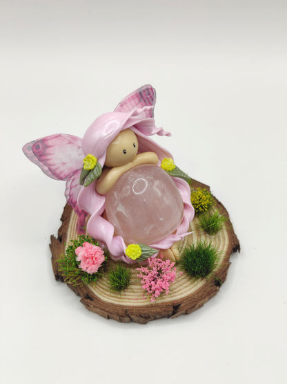 Fée des fleurs - Quartz rose