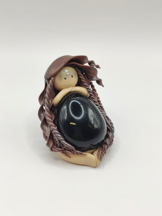 Guerrière Viking - Obsidienne noire