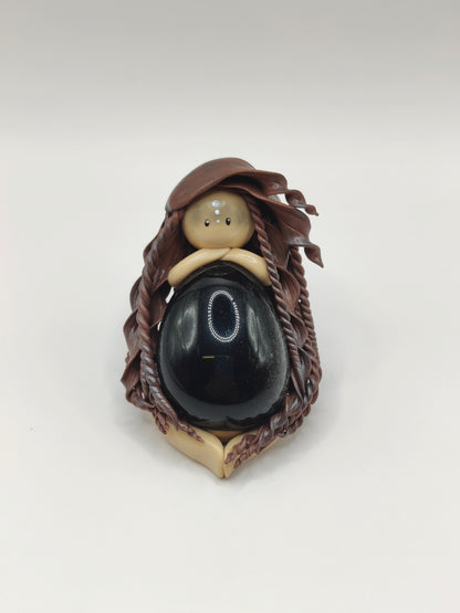 Guerrière Viking - Obsidienne noire