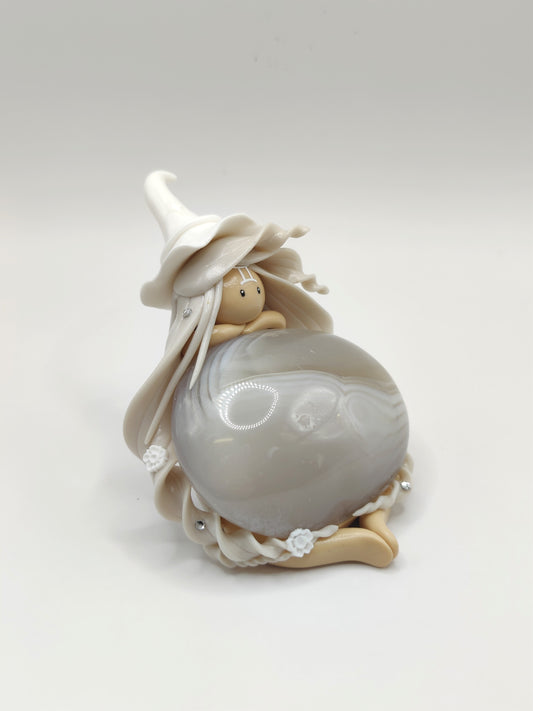 Sorcière Gémeaux - Agate grise