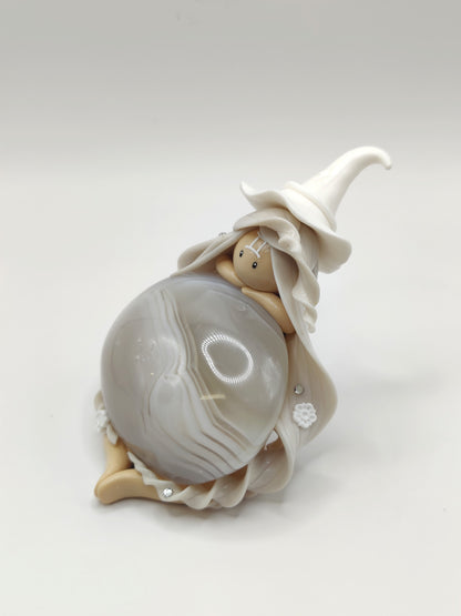Sorcière Gémeaux - Agate grise