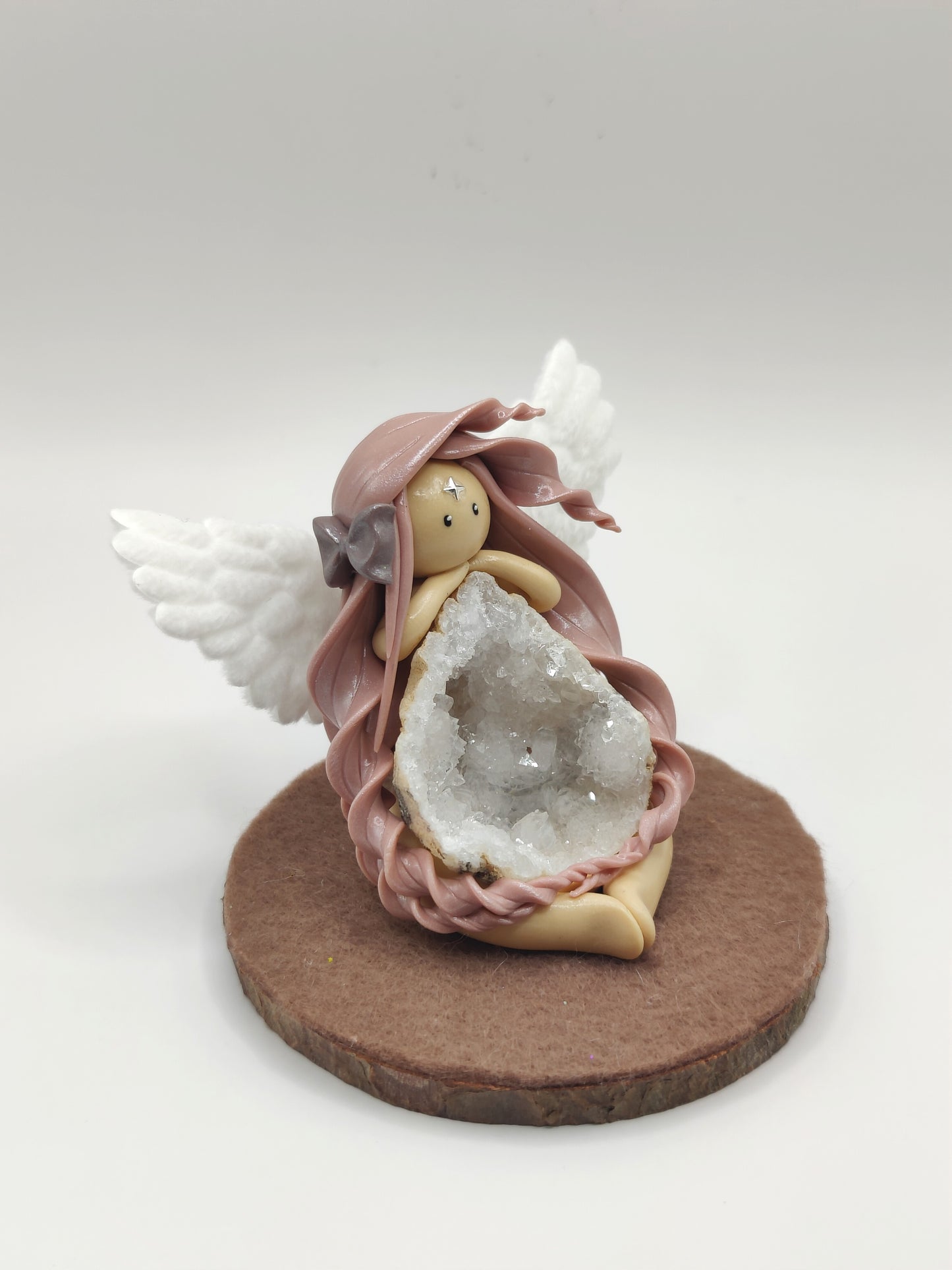 Ange de pureté - Géode de cristal de roche