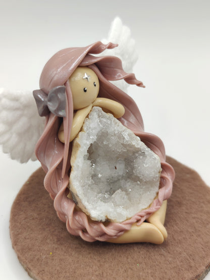 Ange de pureté - Géode de cristal de roche