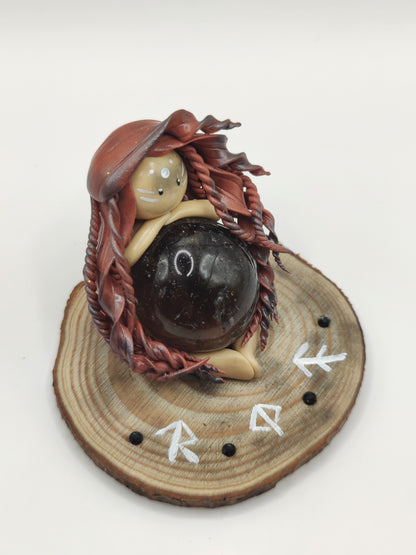 Guerrière viking - Cristal de roche fumé