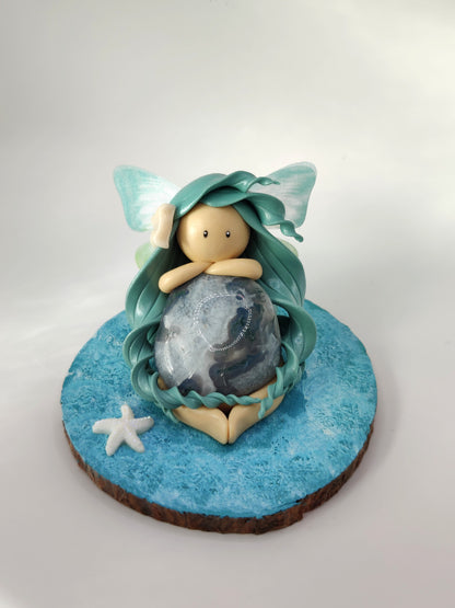 Fée des océans - Agate mousse