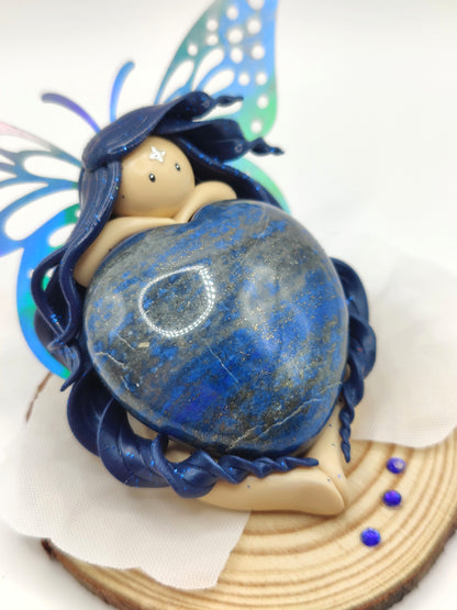 Fée d'apaisement - Lapis Lazuli en forme de cœur