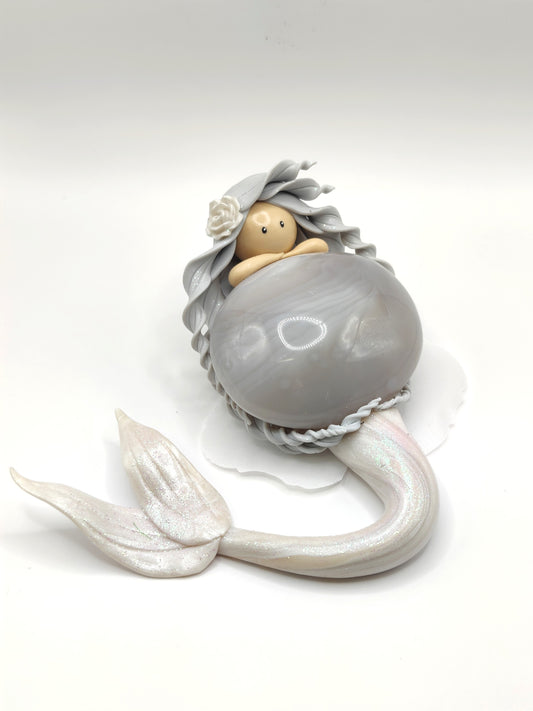 Sirène blanche - Agate grise