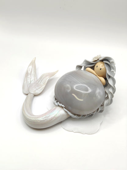 Sirène blanche - Agate grise