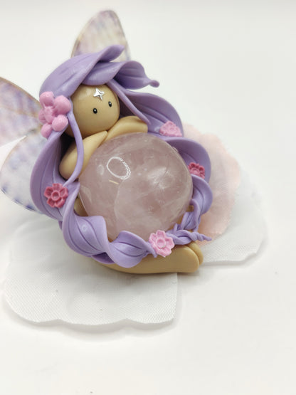 Fée des fleurs - Quartz rose