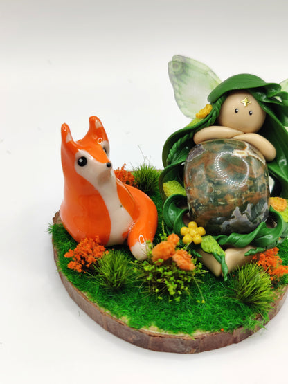 Fée des animaux et son renard - Rhyolite