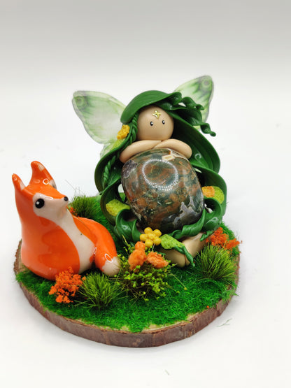 Fée des animaux et son renard - Rhyolite