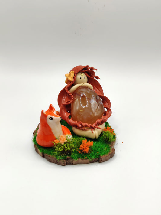 Fée des animaux et son renard - Cornaline