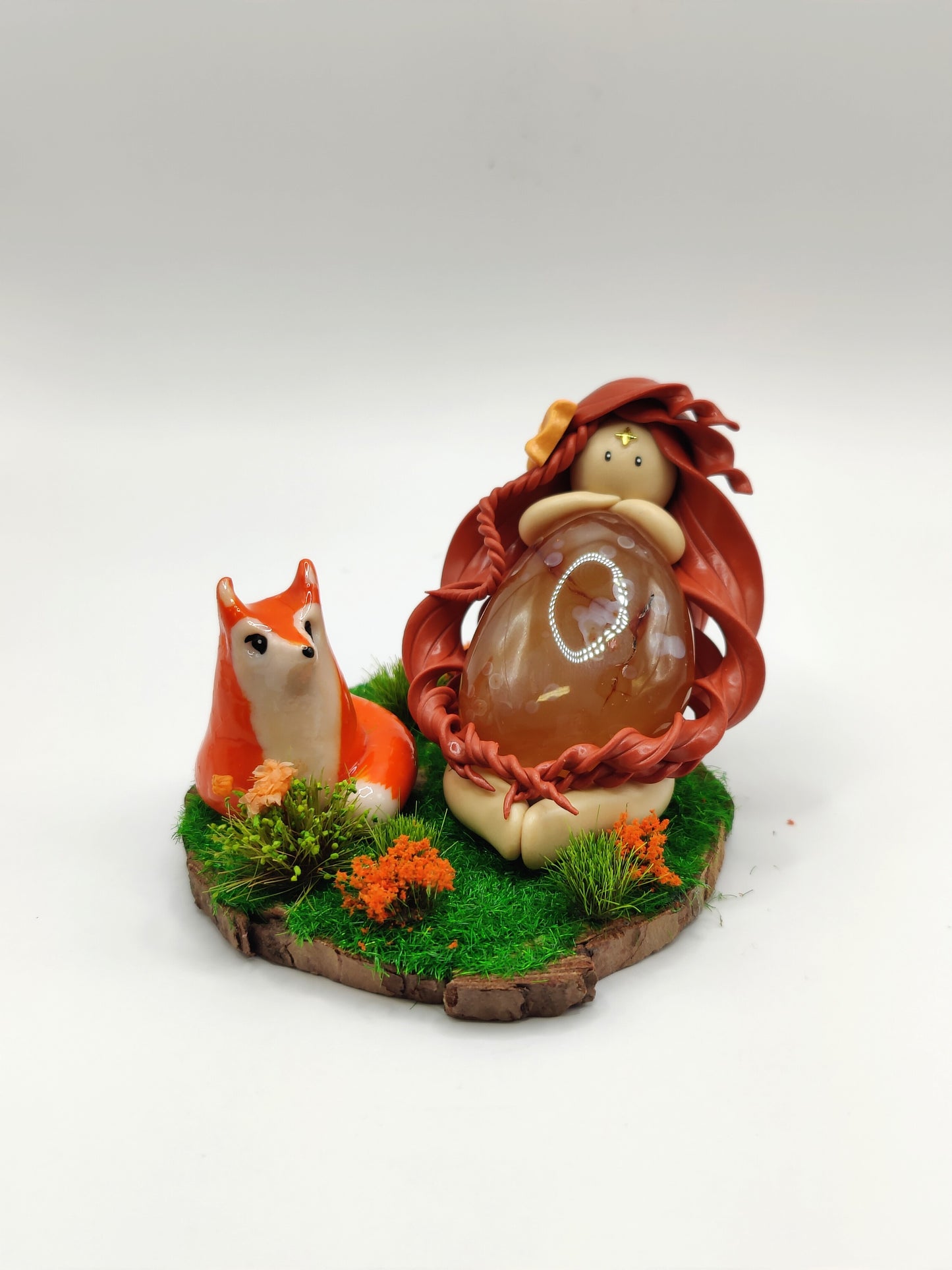 Fée des animaux et son renard - Cornaline