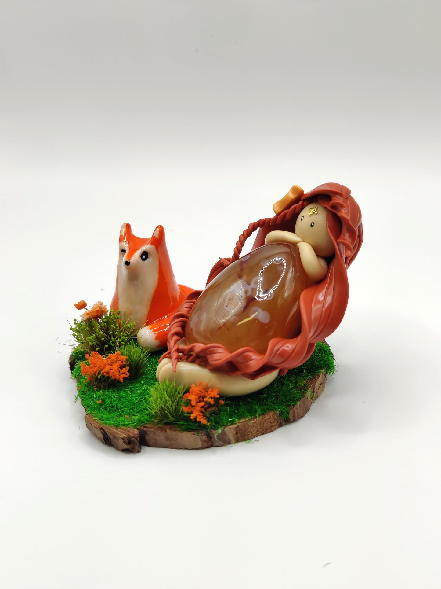 Fée des animaux et son renard - Cornaline