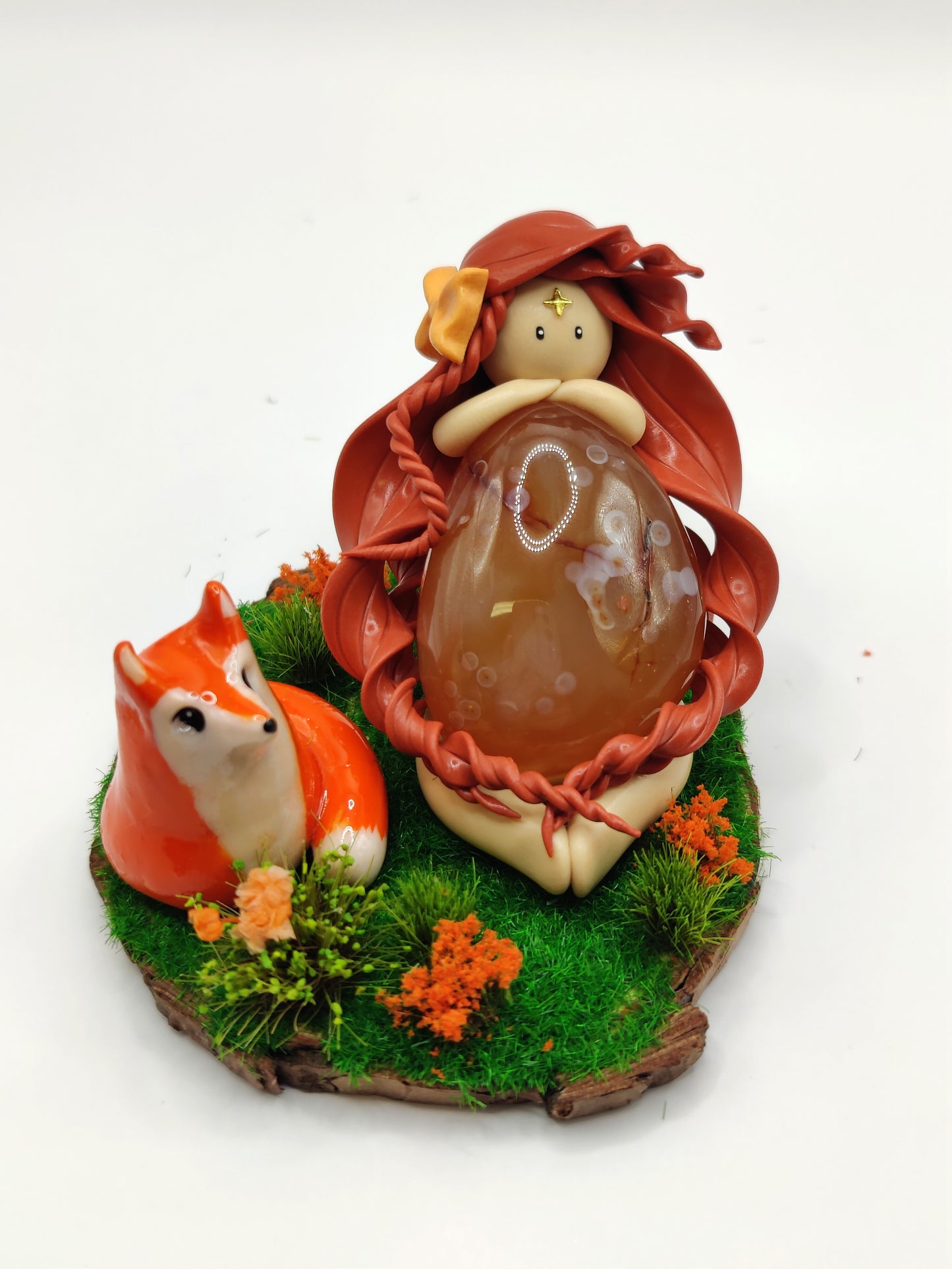 Fée des animaux et son renard - Cornaline