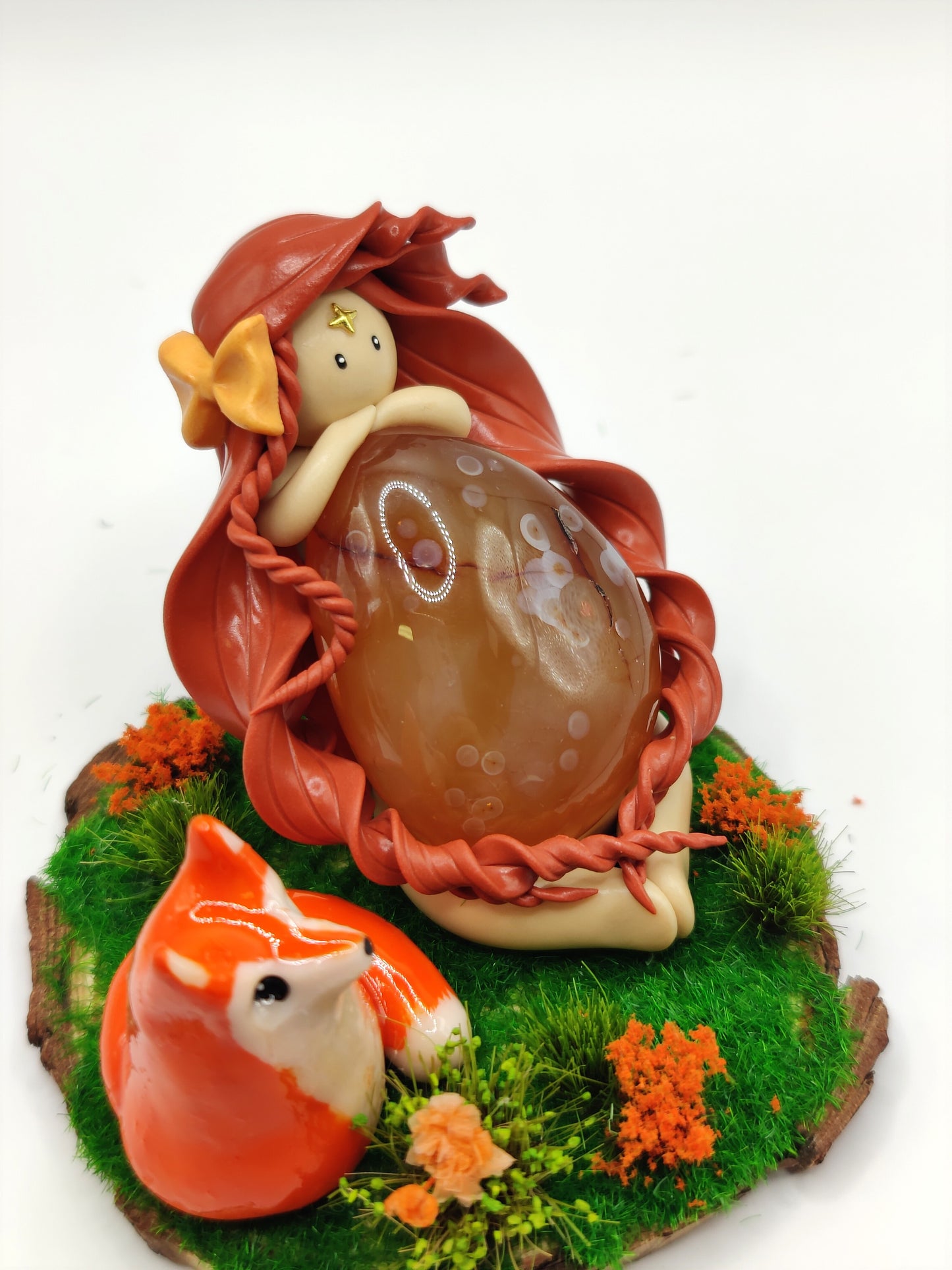 Fée des animaux et son renard - Cornaline