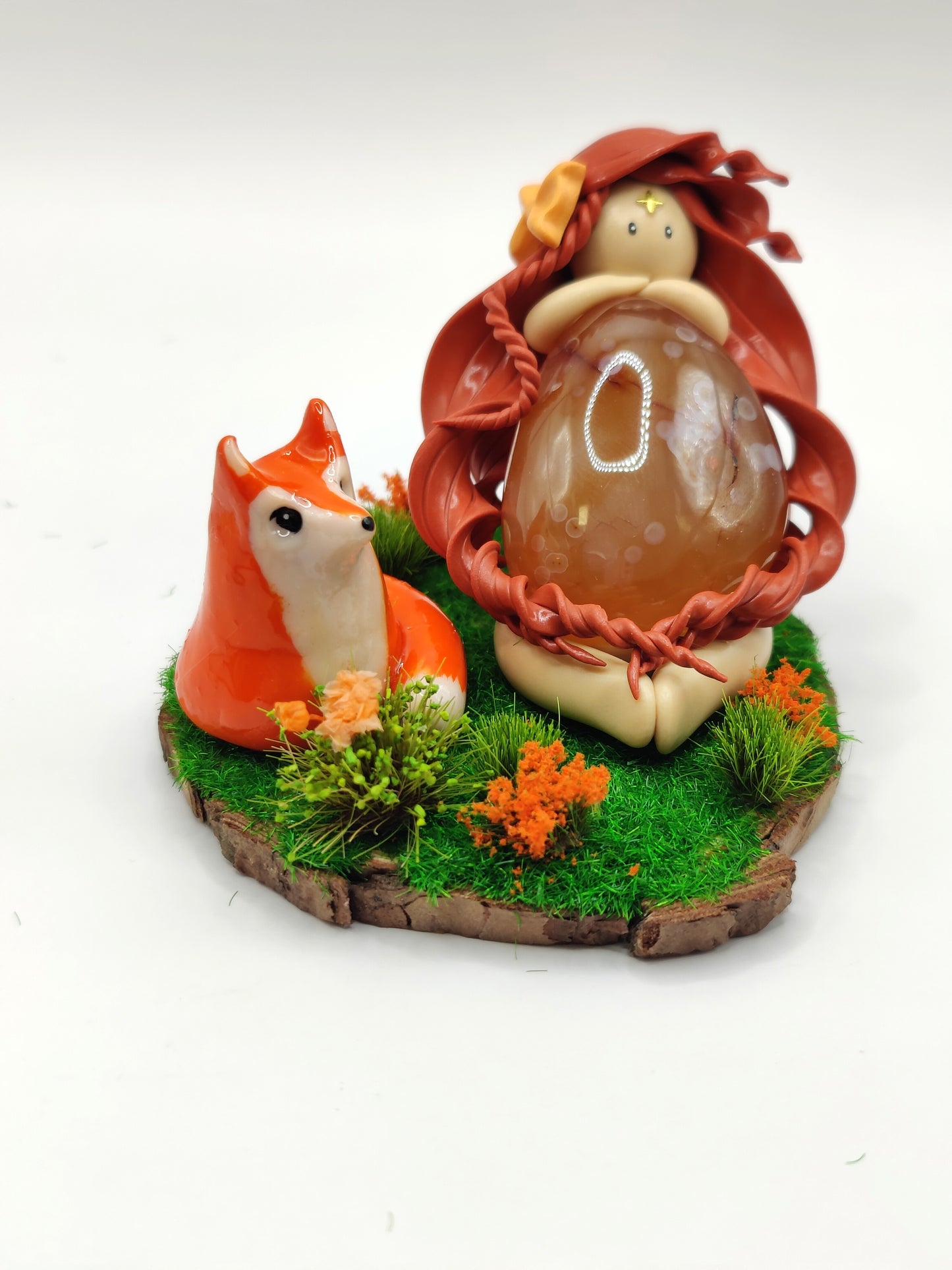 Fée des animaux et son renard - Cornaline