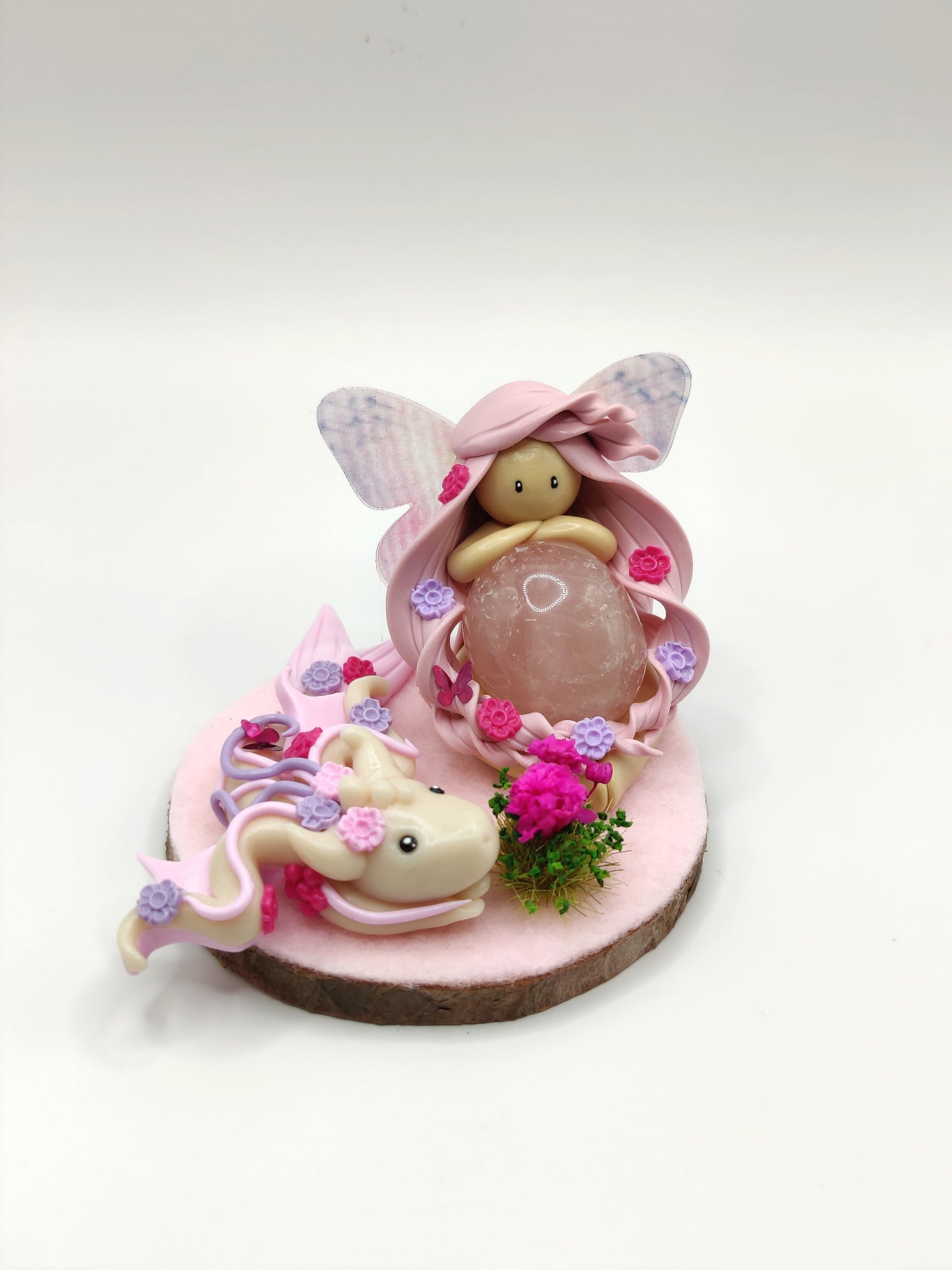 Fée dragonnière - Quartz rose
