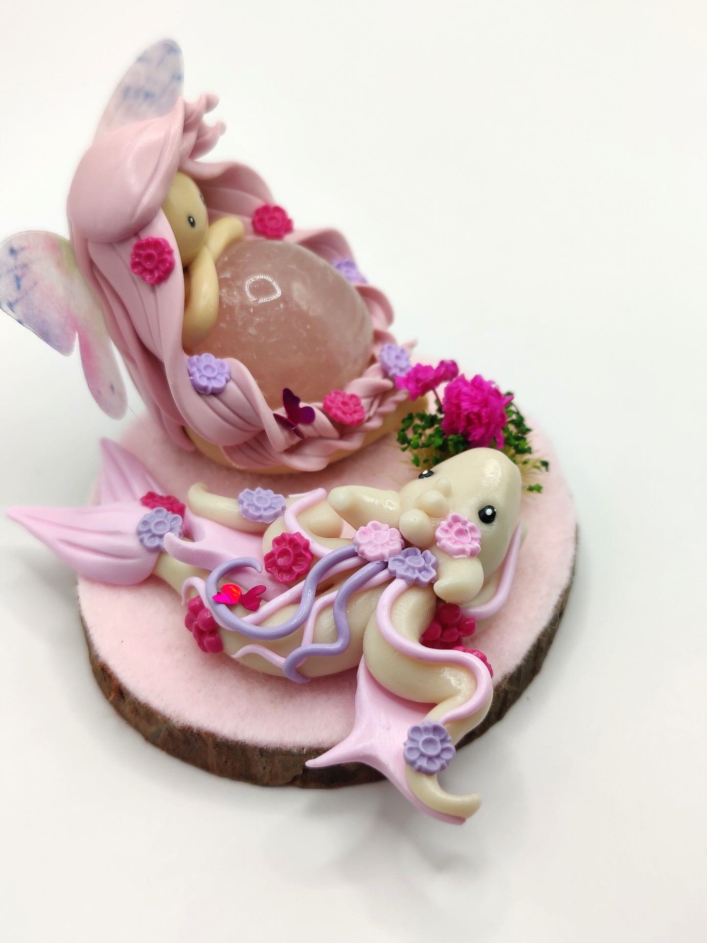 Fée dragonnière - Quartz rose