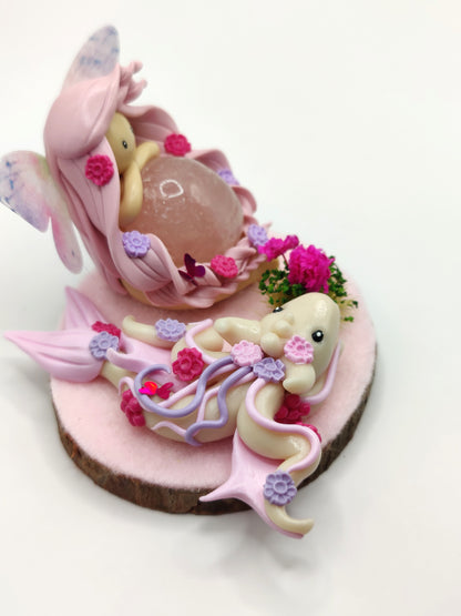 Fée dragonnière - Quartz rose