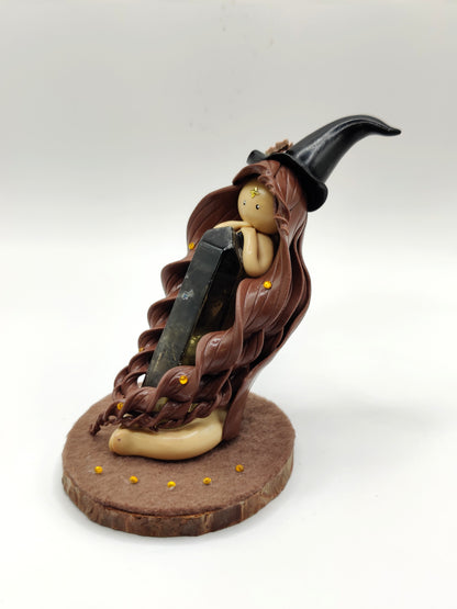 Sorcière de protection - Cristal de roche fumé en pointe