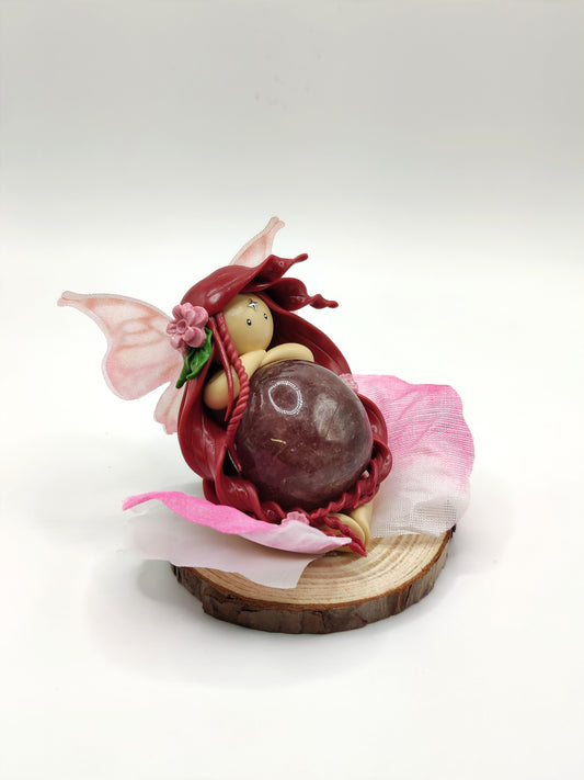 Fée des fleurs - Quartz fraise