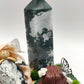 Reine de la nature - Agate mousse et pointe d'agate arbre