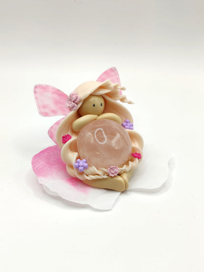 RESERVEE Fée des fleurs - Quartz rose
